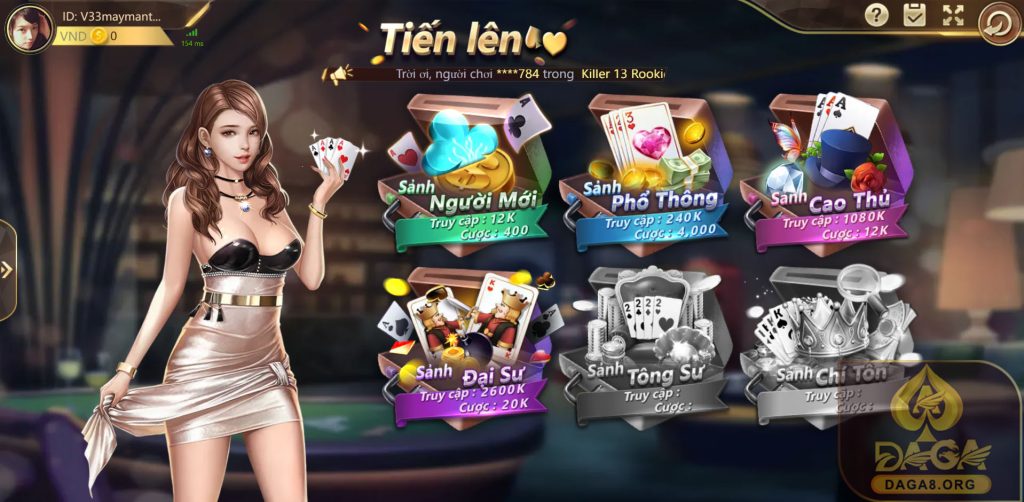 Tiến lên miền bắc daga – Game cá cược trực tuyến được yêu thích nhất 2024