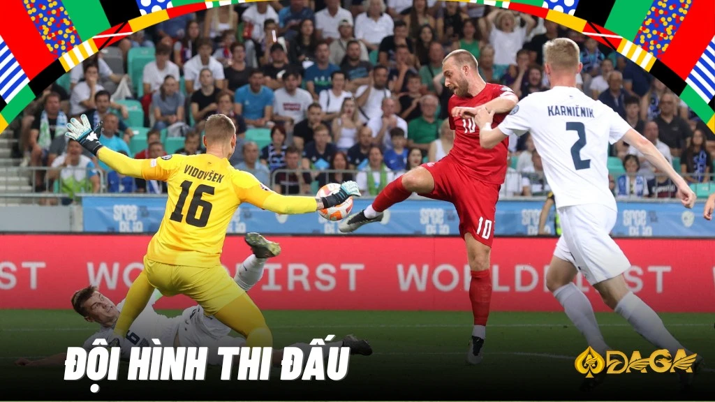 Đội hình thi đấu của Slovenia vs Đan Mạch